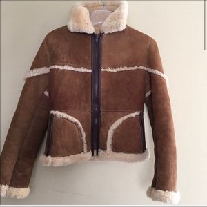WAYFARER Aviator Sheepskin Shearling Fur Jacket